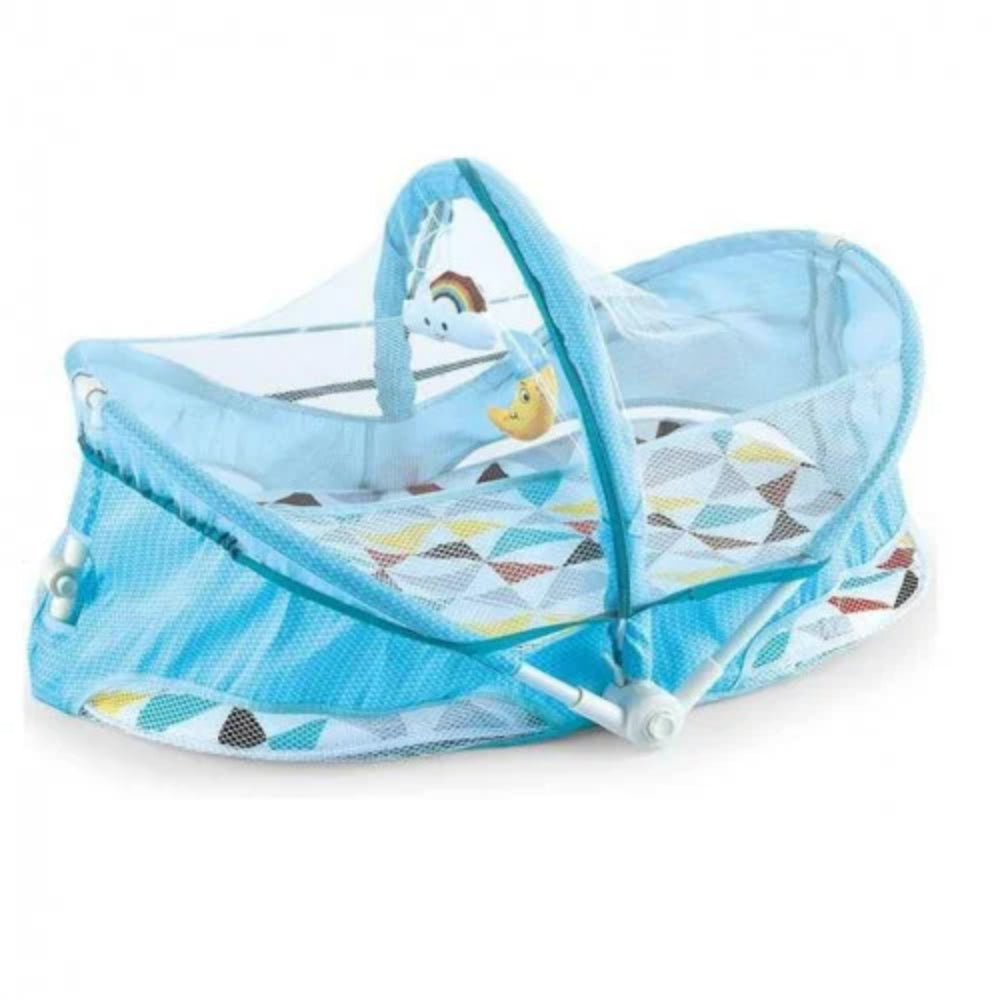 Convenient Folding Baby Bed – Baby Blue