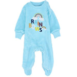 Rainbows Velvet Baby Footie - Ourkids - JOKY