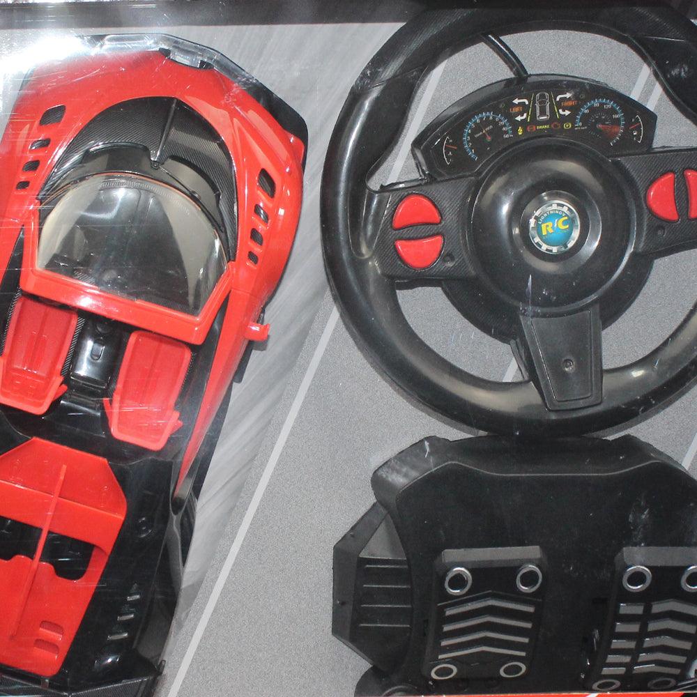 R/C 1:16 Super Car With Foot Pedal And Wireless Steering Wheel - Ourkids - OKO