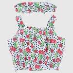 Red Flowers Sleeveless Blouse - Ourkids - Quokka