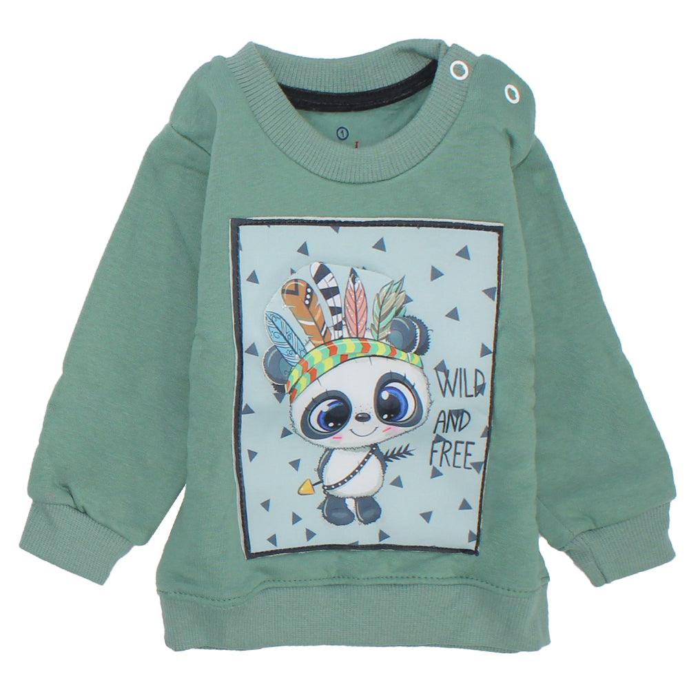 Red Indian Panda Long-Sleeved Fleeced Pajama - Ourkids - JOKY