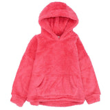 Red Long-Sleeved Fleeced Hooded Pajama - Ourkids - Ourkids