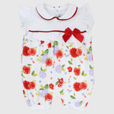 Red Roses Sleeveless Romper - Ourkids - Bumber