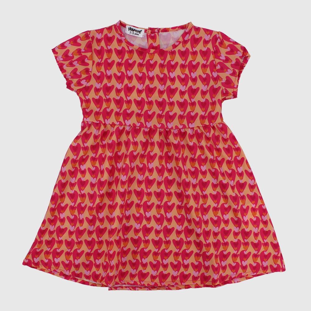 Redish Short-Sleeved Dress - Ourkids - Playmore