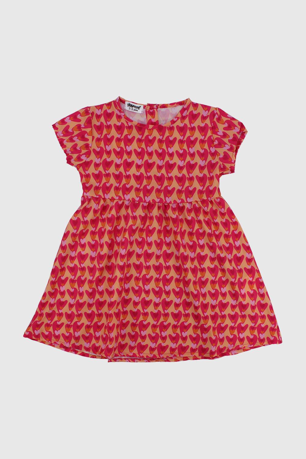 Redish Short-Sleeved Dress - Ourkids - Playmore