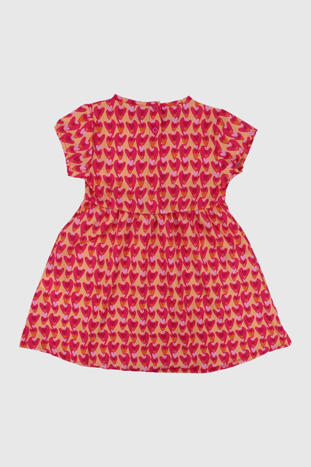 Redish Short-Sleeved Dress - Ourkids - Playmore