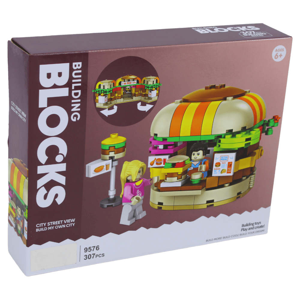 Food Court Hamburger Building Block Set – 307 Pcs