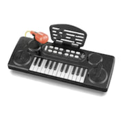 Electronic Piano Keyboard with Microphone – Black