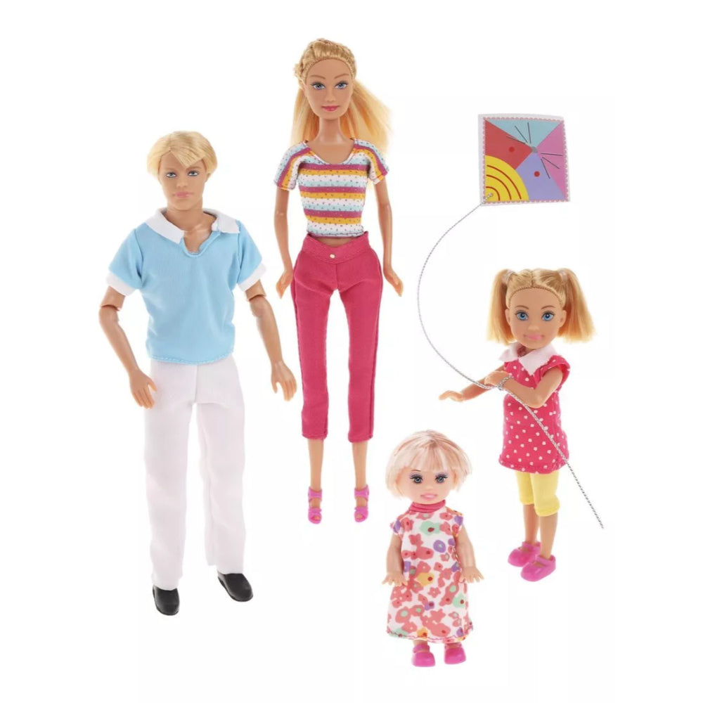 Defa Lucy Play Set "Happy Family" – 4 Dolls with Picnic Accessories