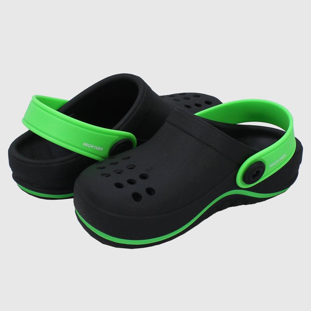 Rider Unisex Black/Green Clogs Slippers - Ourkids - Rider