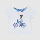 Riding A Bicycle Short-Sleeved T-Shirt - Ourkids - Pompelo