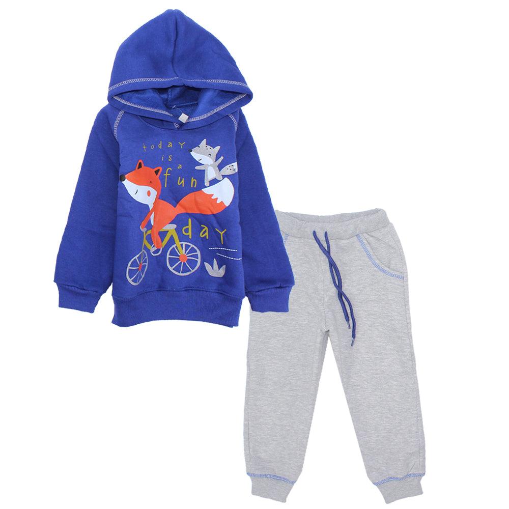 Riding Fox Long-Sleeved Fleeced Hooded Pajama - Ourkids - JOKY