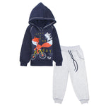 Riding Fox Long-Sleeved Fleeced Hooded Pajama - Ourkids - JOKY