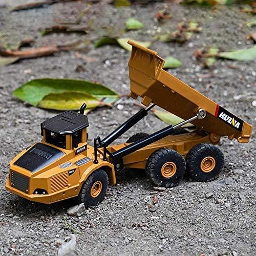 Rigid Articulated Dump Truck Six Wheels Heavy Duty Construction Site Vehicle Toys 1:50 Scale Diecast - Ourkids - HUI NA TOYS