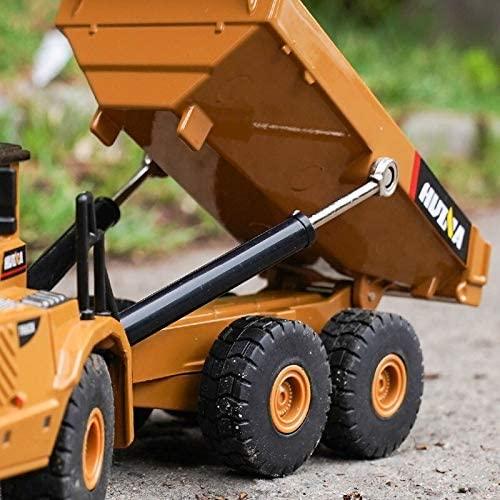 Rigid Articulated Dump Truck Six Wheels Heavy Duty Construction Site Vehicle Toys 1:50 Scale Diecast - Ourkids - HUI NA TOYS