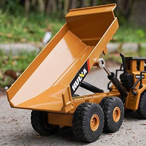 Rigid Articulated Dump Truck Six Wheels Heavy Duty Construction Site Vehicle Toys 1:50 Scale Diecast - Ourkids - HUI NA TOYS