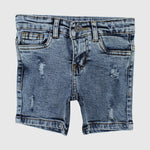 Ripped Blue Jean Shorts - Ourkids - Playmore