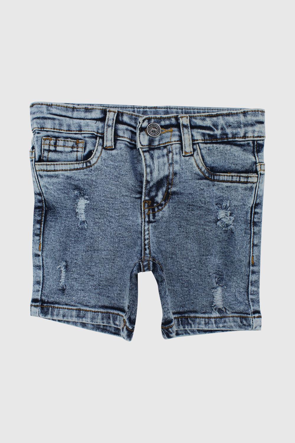 Ripped Blue Jean Shorts - Ourkids - Playmore