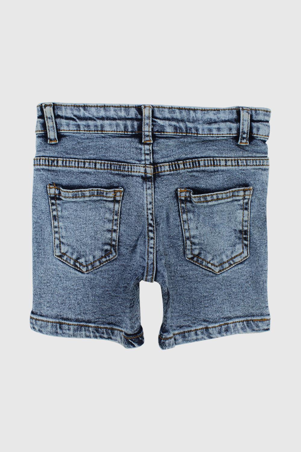 Ripped Blue Jean Shorts - Ourkids - Playmore