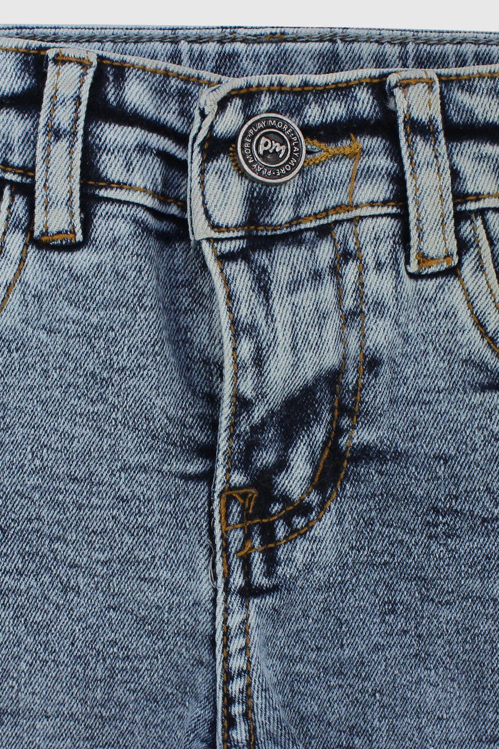 Ripped Blue Jean Shorts - Ourkids - Playmore