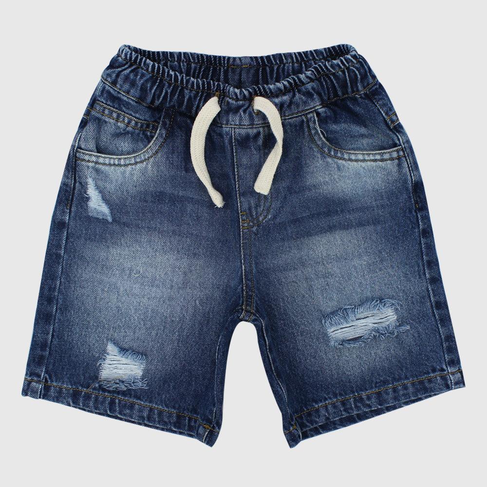 Ripped Jean Shorts - Ourkids - Pompelo