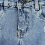 Ripped Light Blue Jean Shorts - Ourkids - Playmore