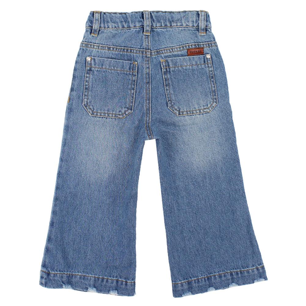 Ripped Wide-Leg Jeans - Ourkids - Quokka