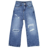 Ripped Wide-Leg Jeans - Ourkids - Solang