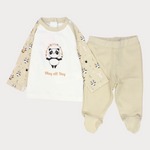 Rope Jumping Panda Long-Sleeved Fleeced Pajama - Ourkids - Junior