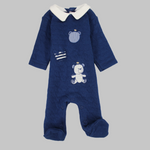 Royal Bear Long-Sleeved Baby Footie - Ourkids - Bumber