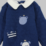 Royal Bear Long-Sleeved Baby Footie - Ourkids - Bumber