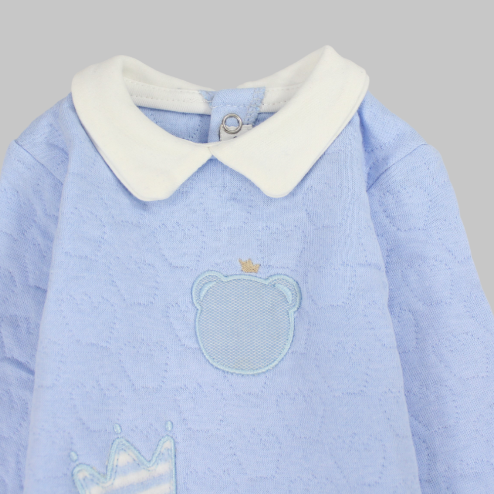 Royal Bear Long-Sleeved Baby Footie - Ourkids - Bumber