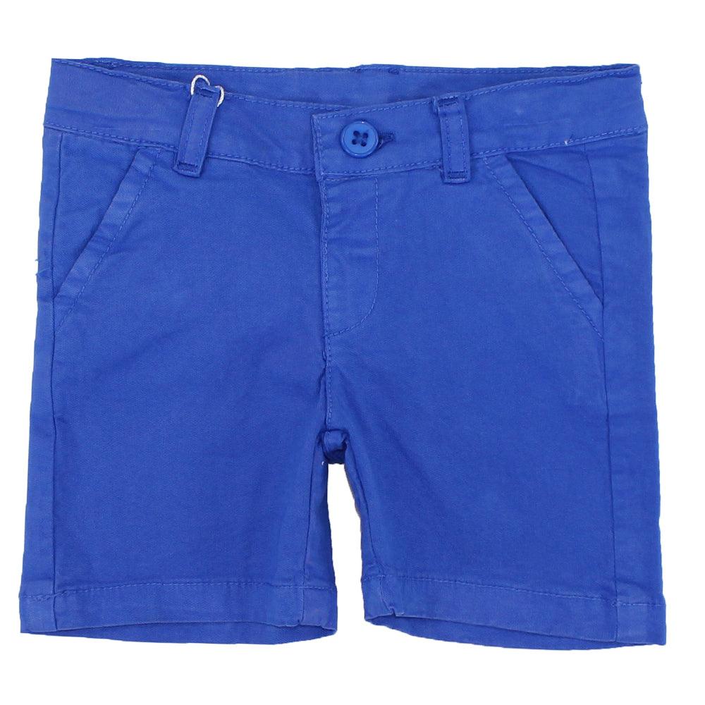 Royal Blue Gabardine Shorts - Ourkids - Playmore
