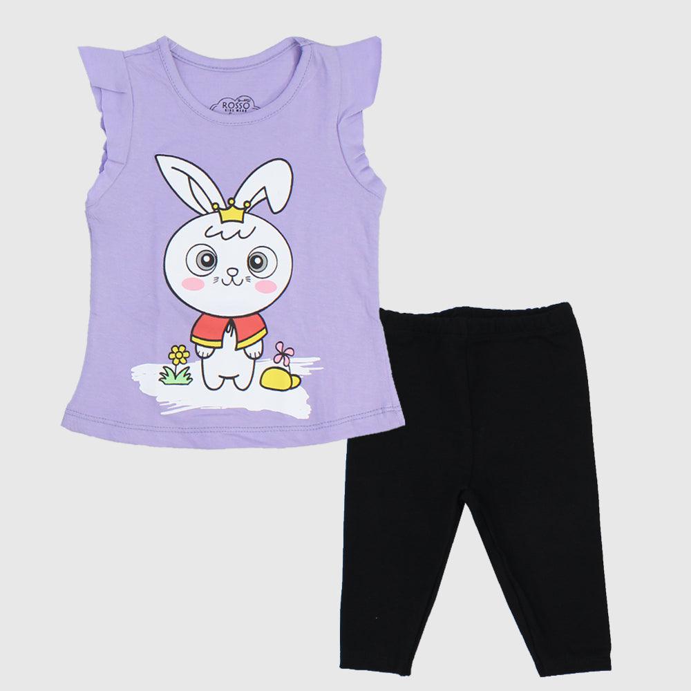 Royal Bunny Sleeveless Pajama - Ourkids - Rosso