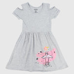 Royal Swans Short-Sleeved Dress - Ourkids - Rosso