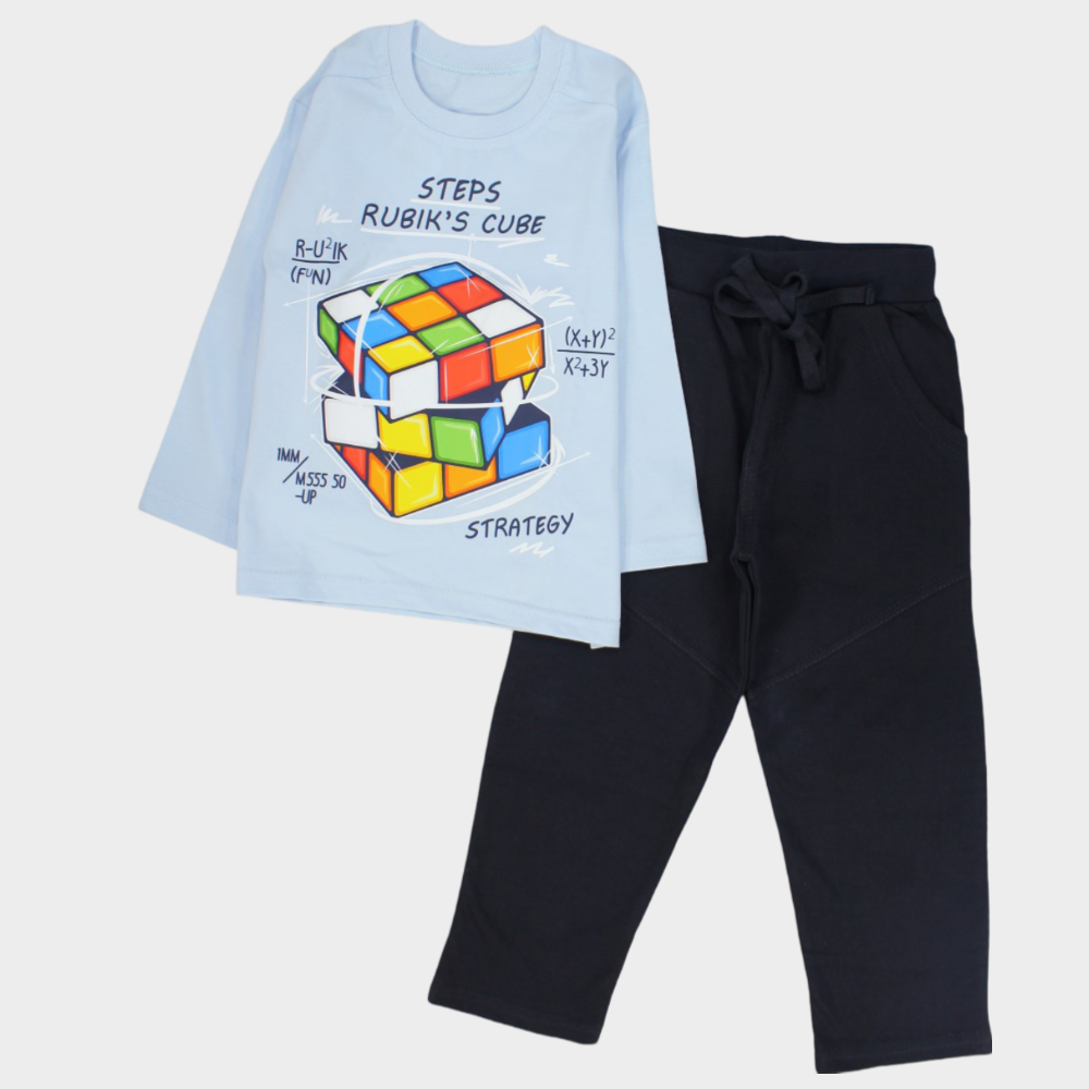 Rubik Cube Long-Sleeved Pajama - Ourkids - Dream