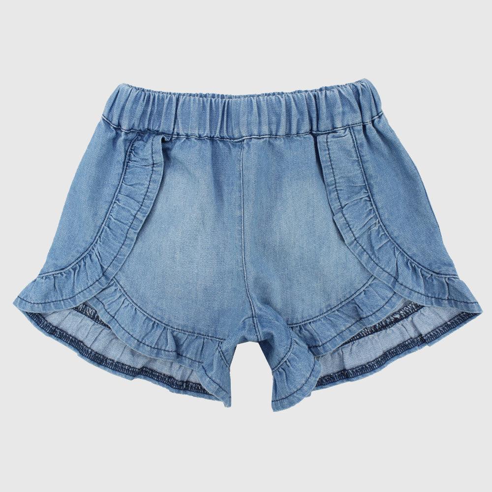 Ruffled Jean Shorts - Ourkids - Pompelo