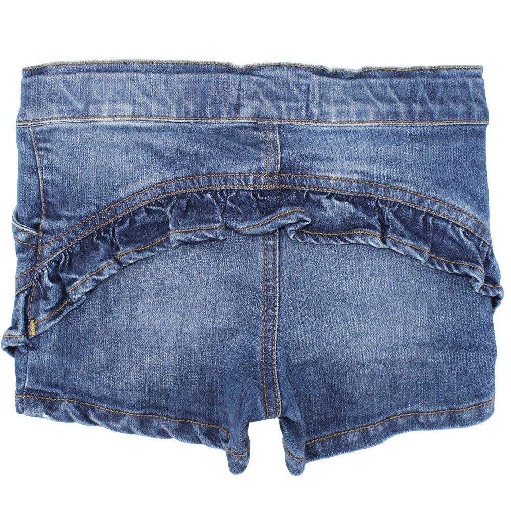 Ruffled Jean Shorts - Ourkids - Quokka