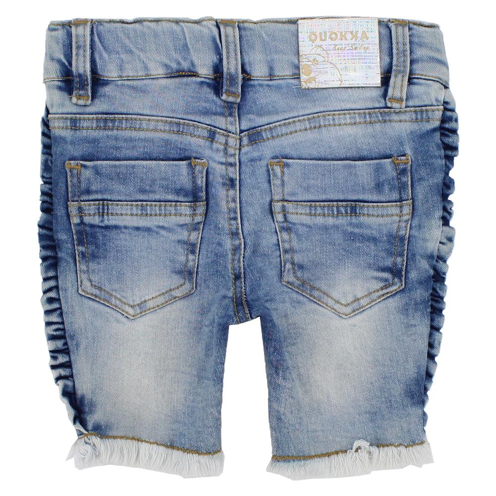 Ruffled Jean Shorts - Ourkids - Quokka