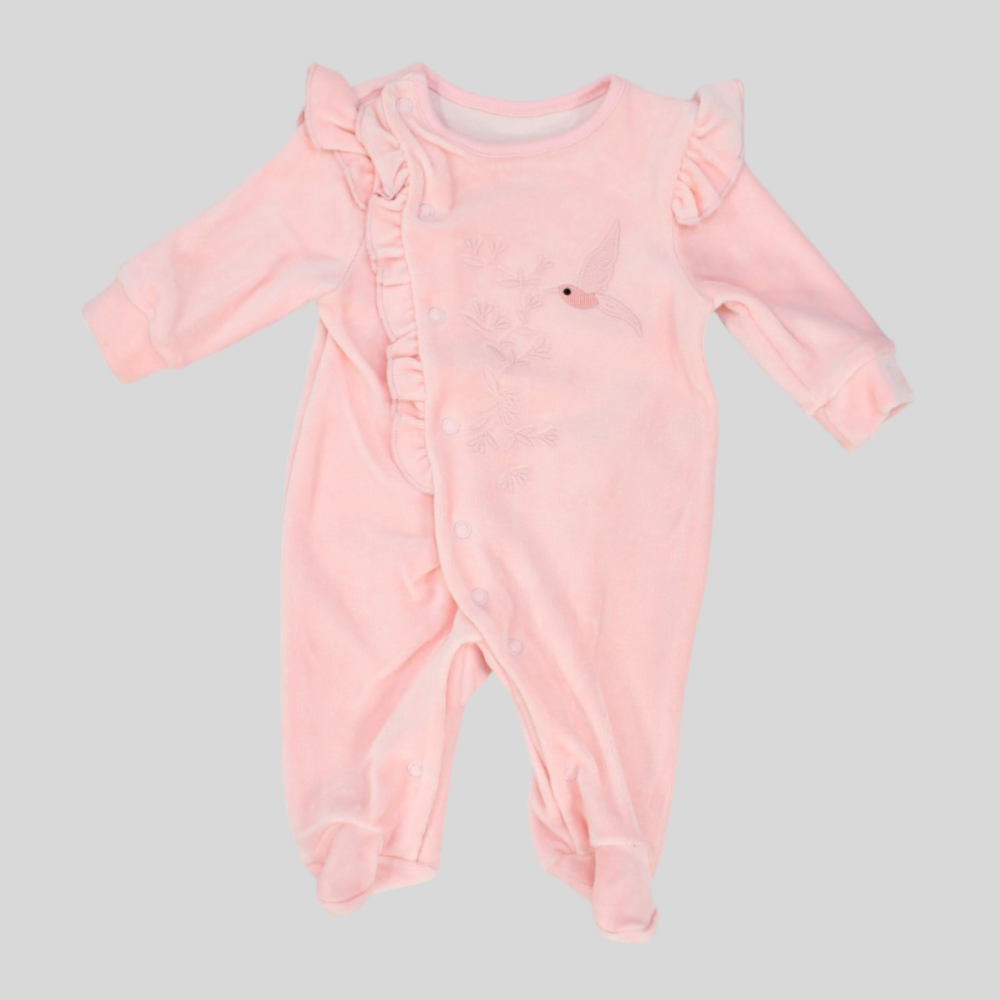 Ruffled Long-Sleeved Baby Footie - Ourkids - Al Sayad