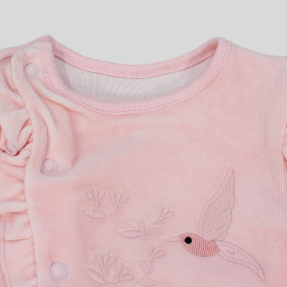 Ruffled Long-Sleeved Baby Footie - Ourkids - Al Sayad