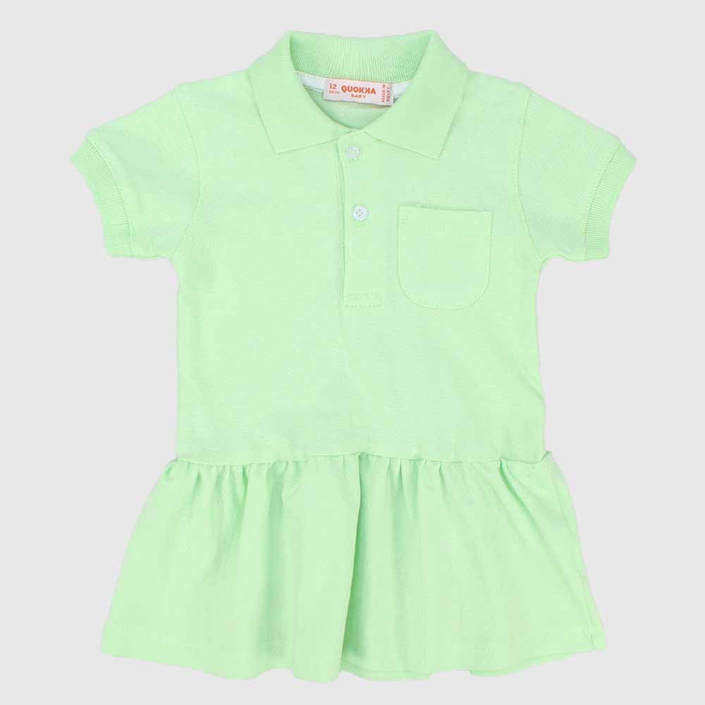 Ruffled Short-Sleeved Polo Dress - Ourkids - Quokka