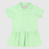 Ruffled Short-Sleeved Polo Dress - Ourkids - Quokka