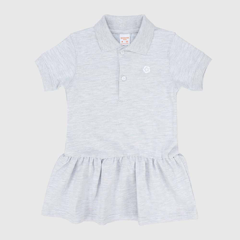 Ruffled Short-Sleeved Polo Dress - Ourkids - Quokka