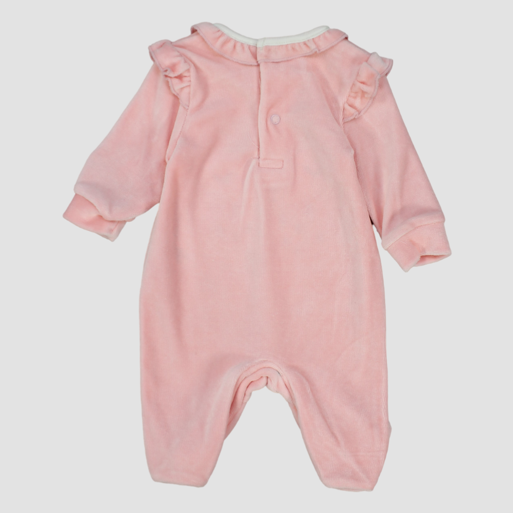 Ruffled Shoulders Long-Sleeved Baby Footie - Ourkids - Al Sayad