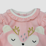 Ruffled Shoulders Long-Sleeved Baby Footie - Ourkids - Al Sayad