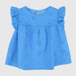 Ruffled Shoulders Sleeveless Blouse - Ourkids - Pompelo