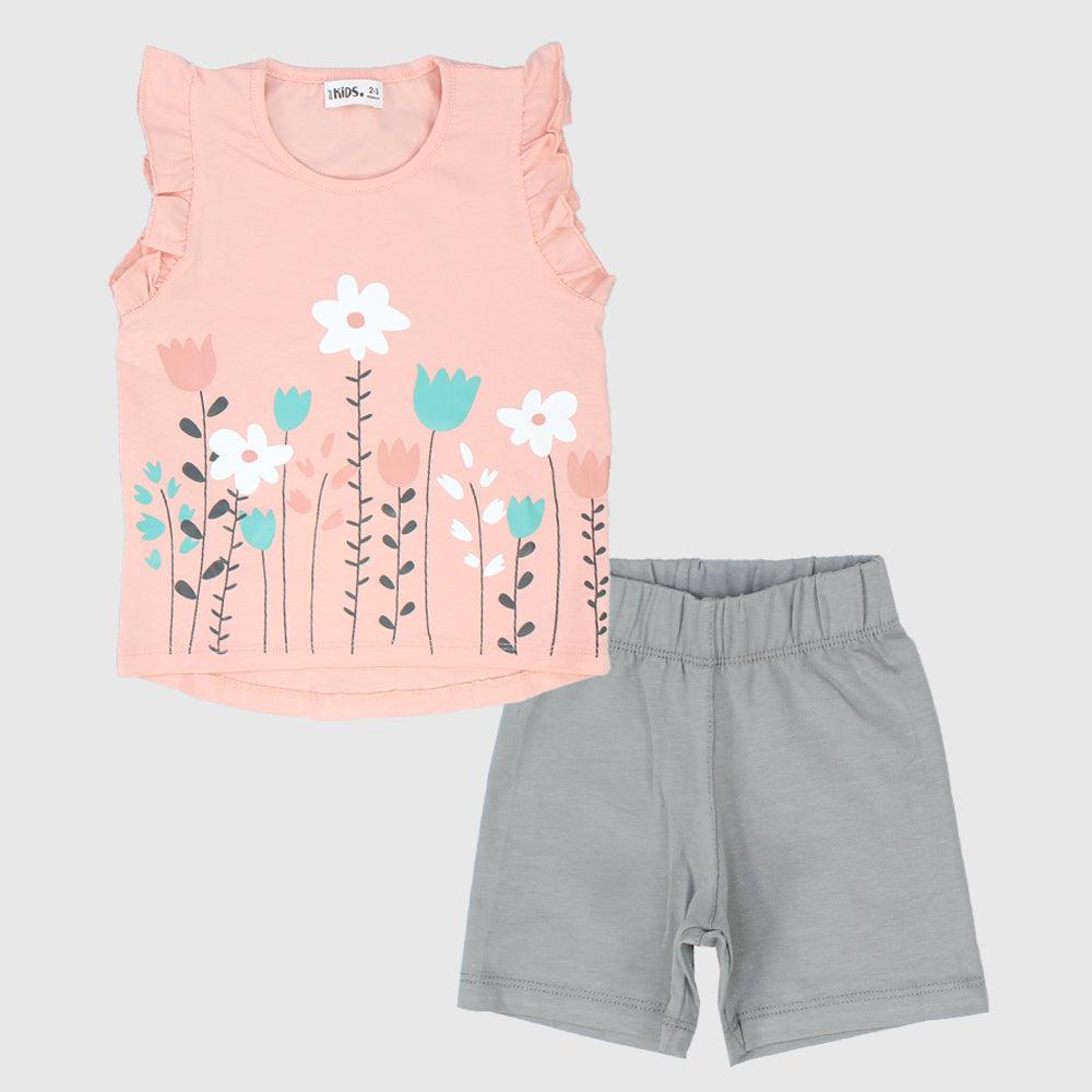 Ruffled Shoulders Sleeveless Pajama - Ourkids - Ourkids