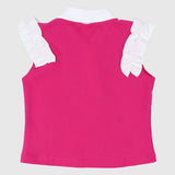 Ruffled Shoulders Sleeveless Polo Shirt - Ourkids - Quokka