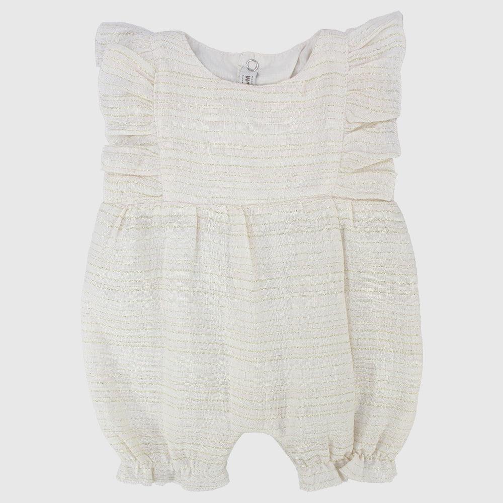 Ruffled Shoulders Sleeveless Romper - Ourkids - Berceau